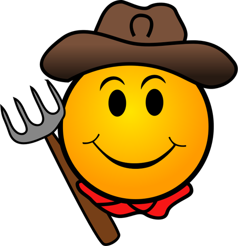 Imagem de vetor do agricultor smiley