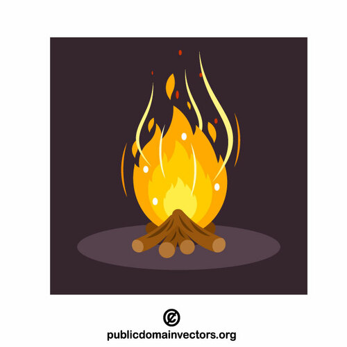 Bonfire vector graphics