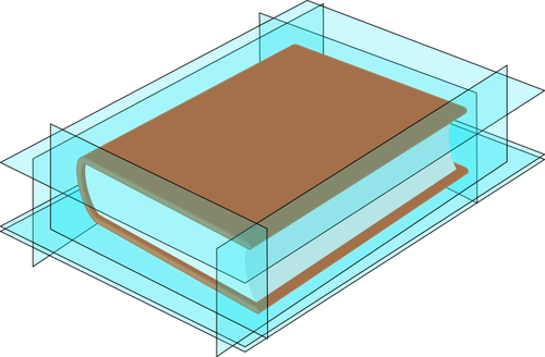 3D mavi camdan kitapta