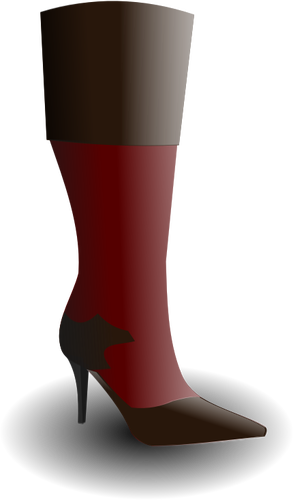 Gambar vektor wanita boot