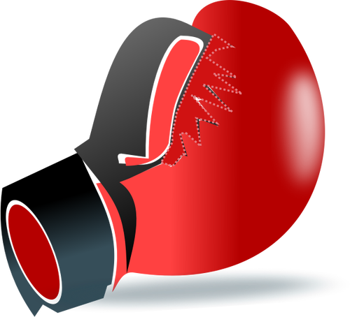 One leather boxing glove vector clip art