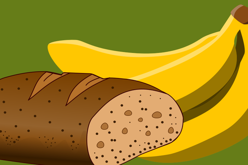 Immagine di pane e banana