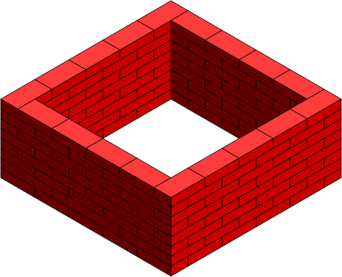 Nienaruszone cegła mur wektorowa