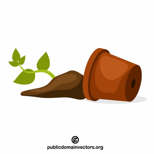 Gebroken pot vector illustraties