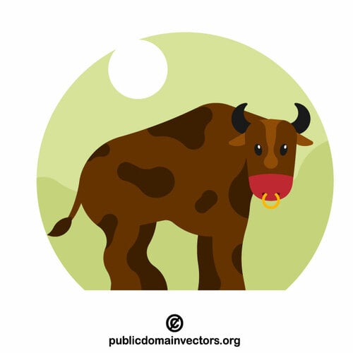 Brown-spotted bull