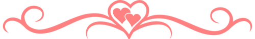 Vector illustration of pink hearts