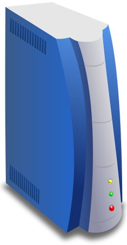 Vector image of blue server