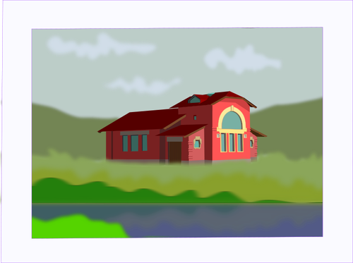 Red house grafică vectorială