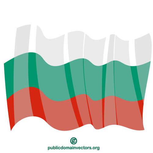 Bulgarian flag waving effect