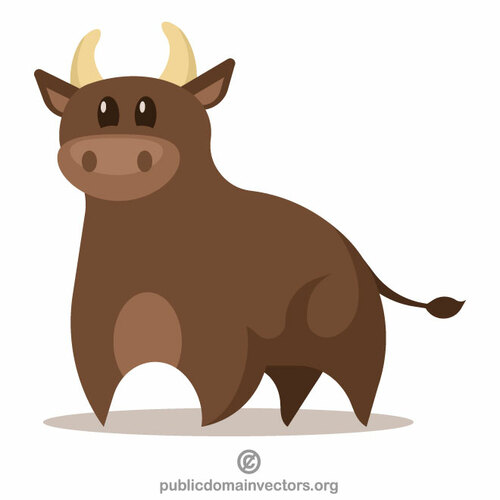 Bull kreskówka wektor clipart