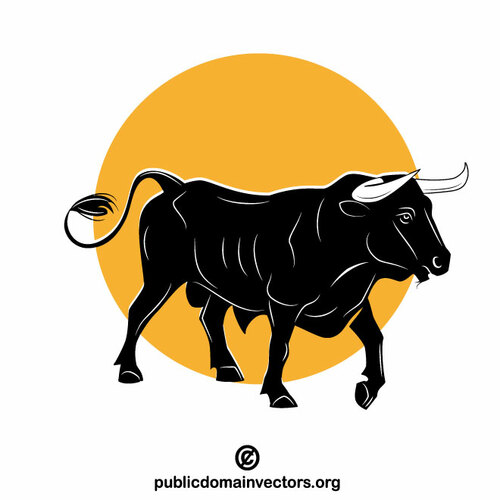 Image clipart Bull vector