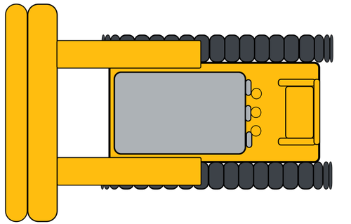 Gele bulldozer