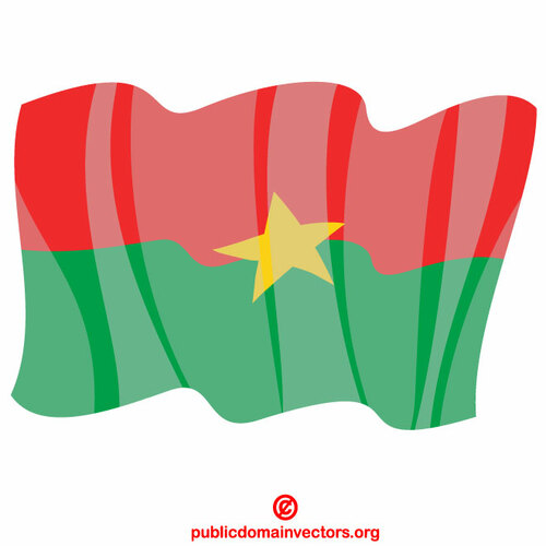 Burkina Fasos nationella flagga