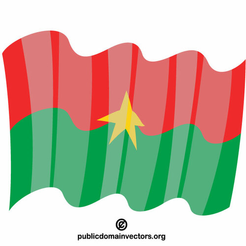 Burkina Faso waving flag