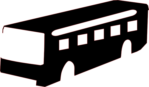 Autobuz silueta de desen vector