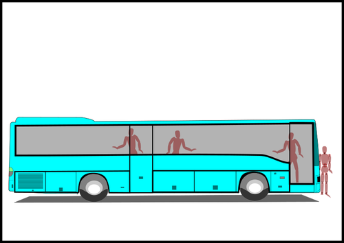 Teal buss bilde