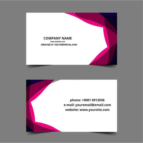 ビジネス カードのための紫色のテンプレート