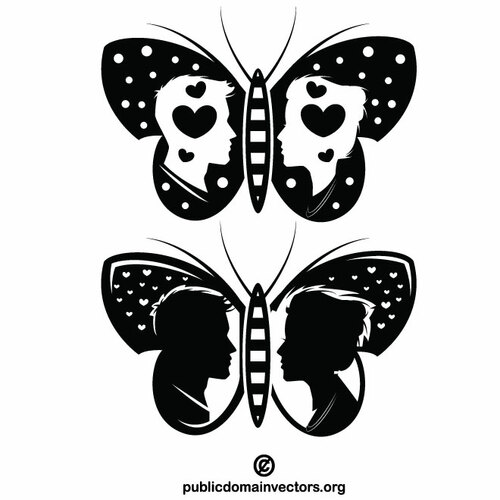 Symbole d’amour de papillon