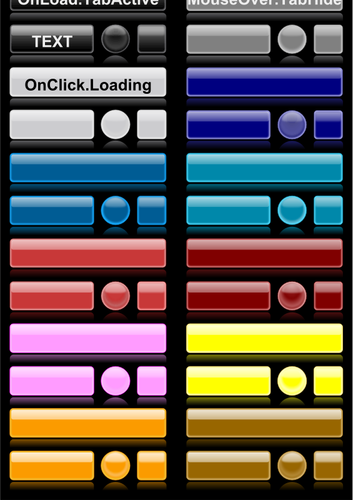 Knop ingesteld vectorafbeeldingen