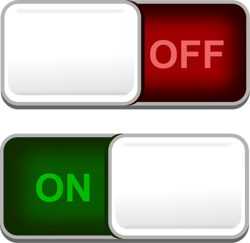 Vector Clipart di on e off pulsante switch