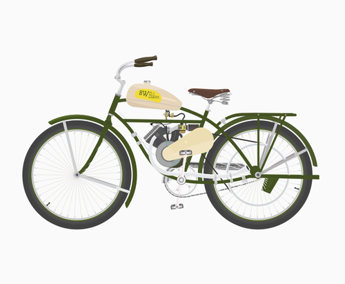 Oldtimer Fahrrad mit motor