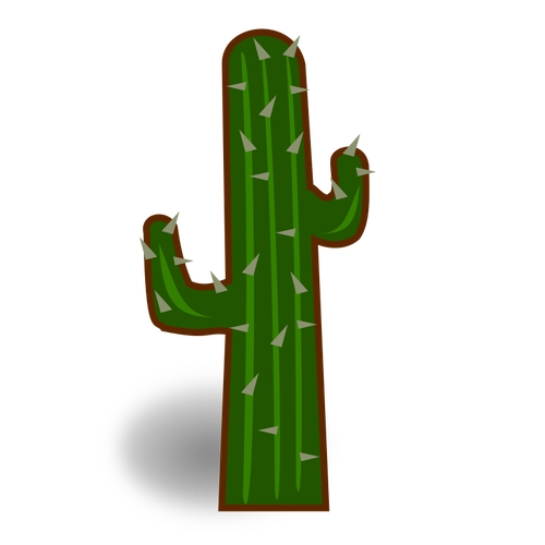 Outlined cactus