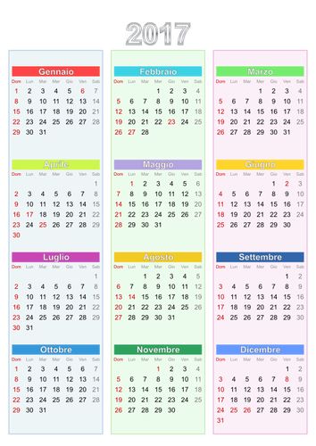 Calendario Italiano