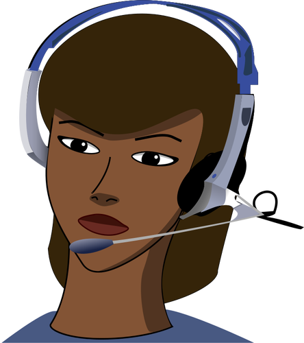 Call center worker vector graphics