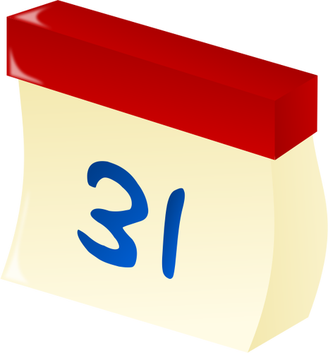 Vectorul miniaturi indoite calendarul icon