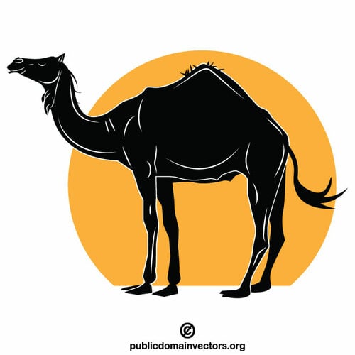 Silhouette Camel clip art