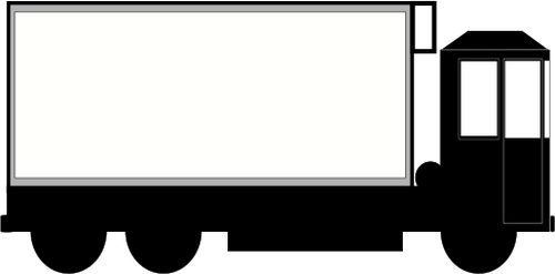 Простой грузовик сторона векторной графики