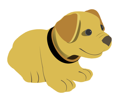 Schattige gele hond