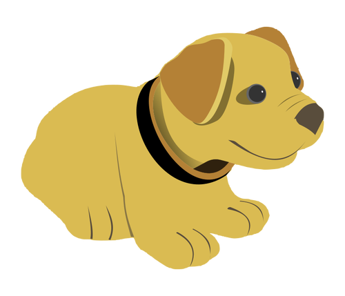 Lindo cachorro amarelo