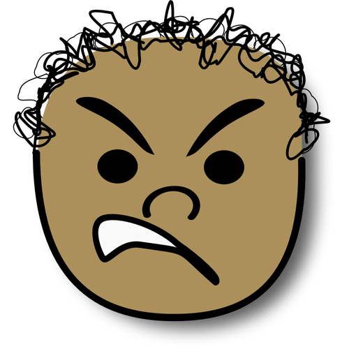 Vektorový obrázek naštvaný dítě avatar
