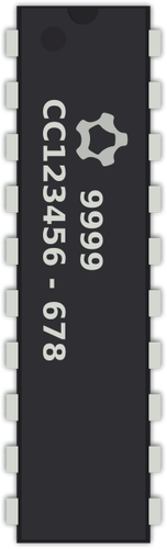 Obecný 20-pin IC čip Vektor Klipart