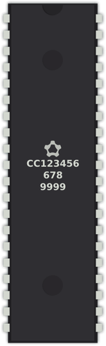 Generieke 40-pins IC chip vectorafbeeldingen