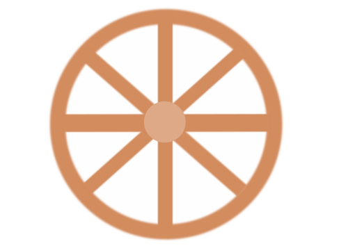 Warenkorb-Rad in der Farbe orange