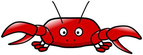 Gaya kartun merah kepiting