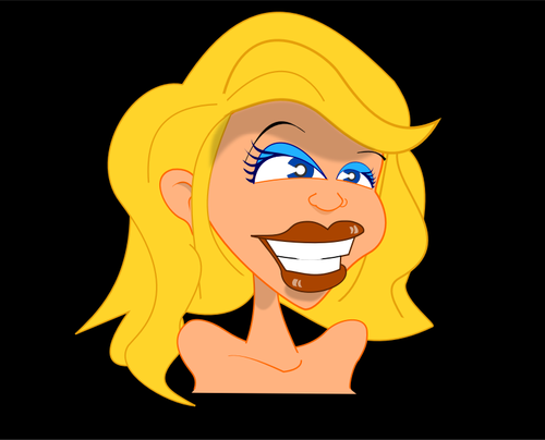 Prediseñadas de vector de chica rubia sonriendo