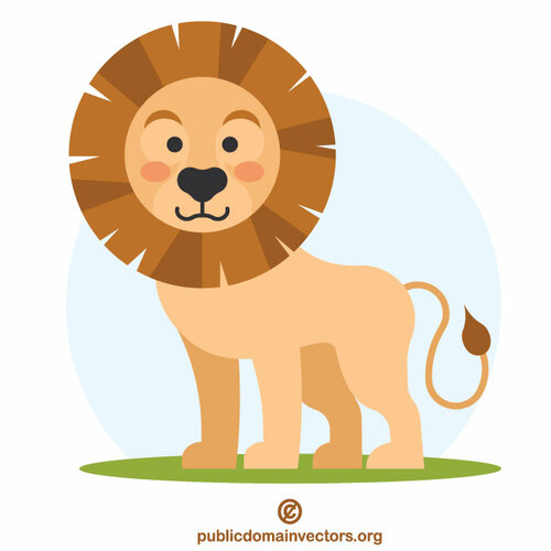 Lion sarjakuva vektori ClipArt