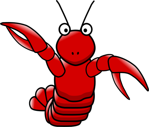 Homard de dessin animé