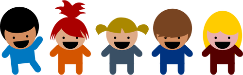 Kartun karakter anak-anak vektor grafis