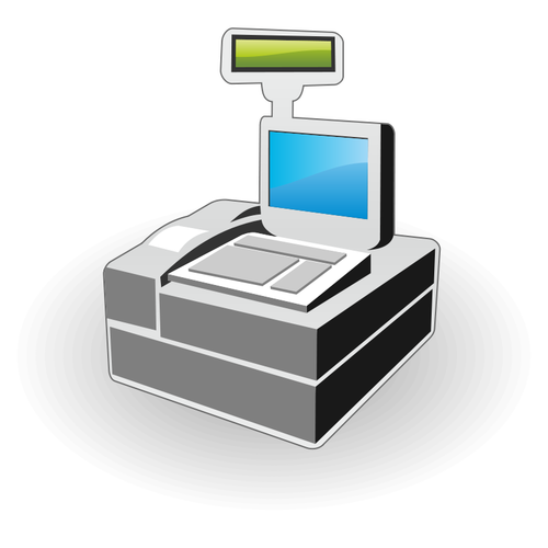 Icono de vector de caja registradora