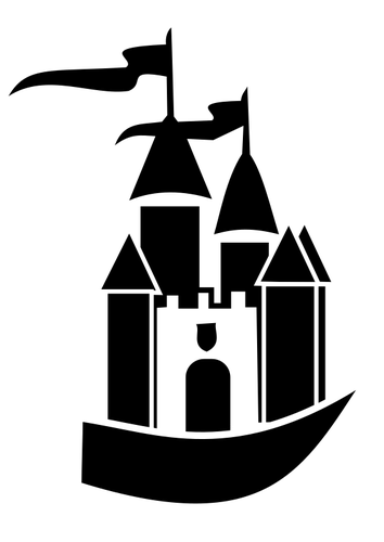 Castle silhouette vector image