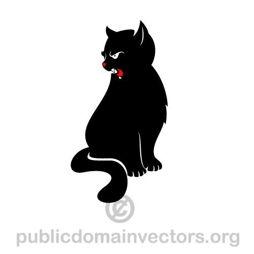 Immagine vettoriale del gatto nero