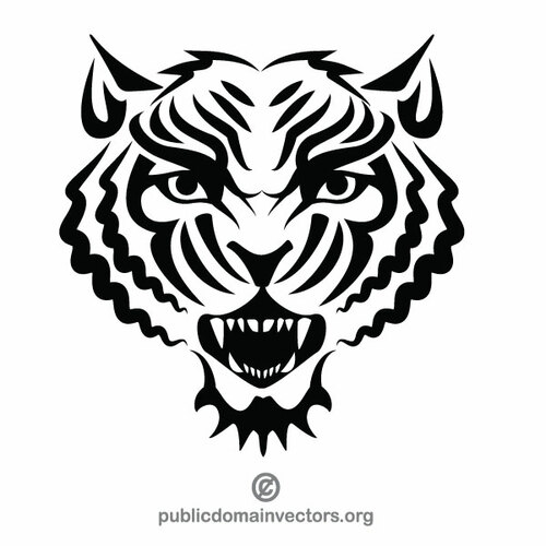 ClipArt di vettore della tigre nera