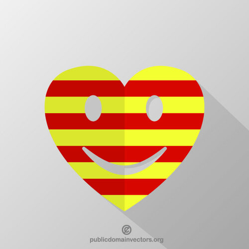 Katalonien Flagge Smiley-Symbol