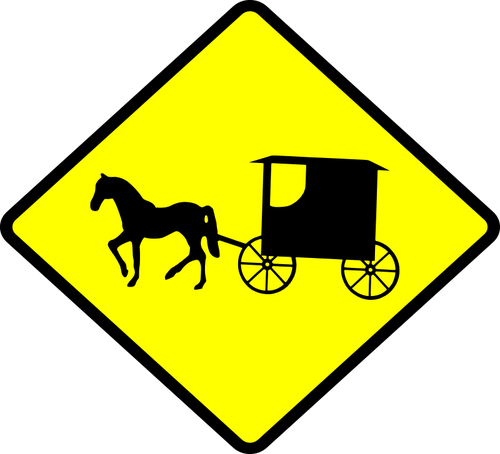 Amish buggies caution