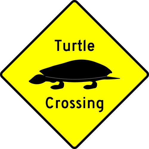 ADVERTENCIA de cruce de tortuga