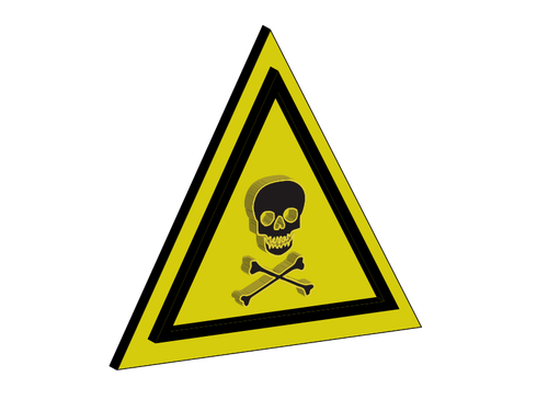 Опасный химический знак векторное изображение